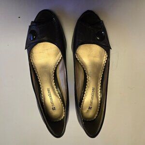 Naturalizer Open Toe Heels, brown, size 6.5, good used condition